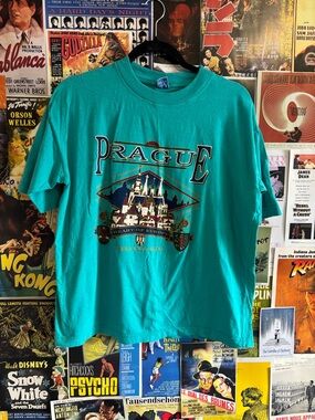 Prague Graphic Tee - Teal Short Sleeve